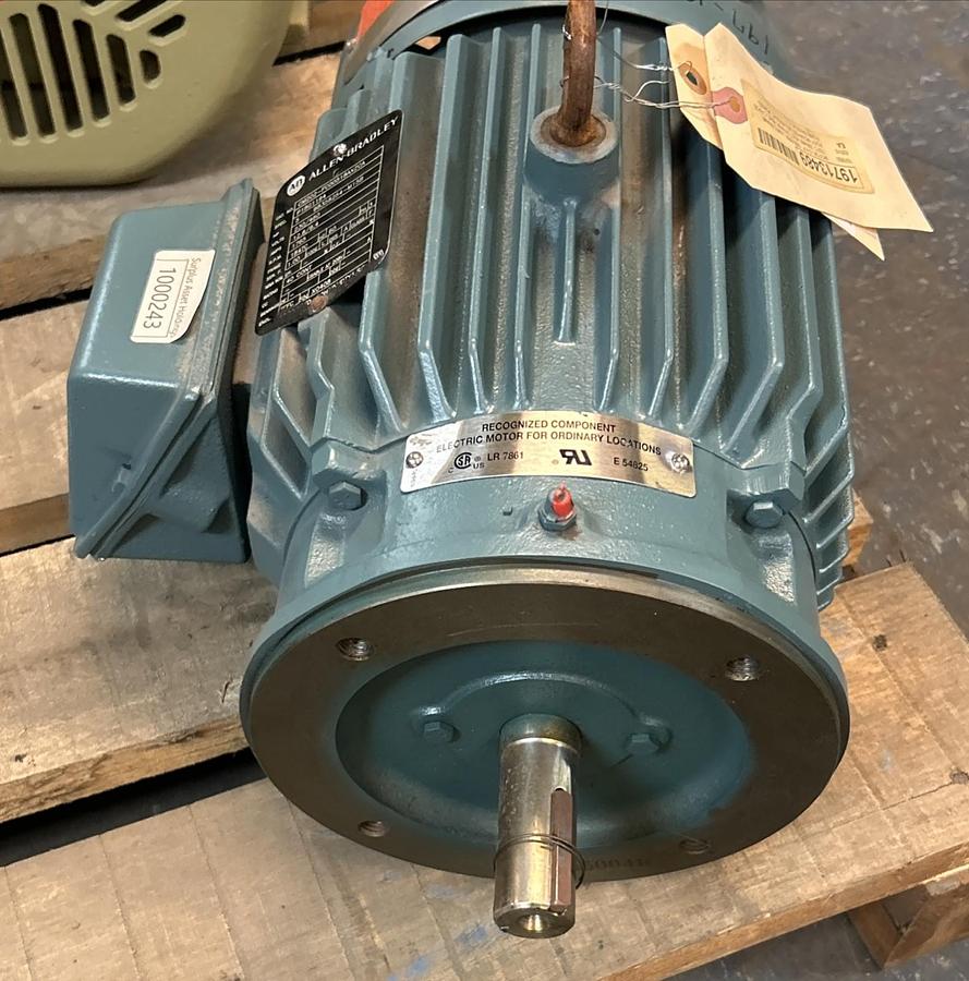 Used ALLEN BRADLEY,CM202-FC00518AXZCA,MOTOR 5HP 1765RPM 230/460V 3PH 184TC FRAME