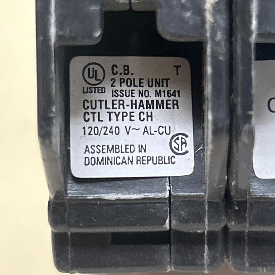 Used CUTLER-HAMMER,CH250,CIRCUIT BREAKER 60A 120/240V 2P LOT OF 4