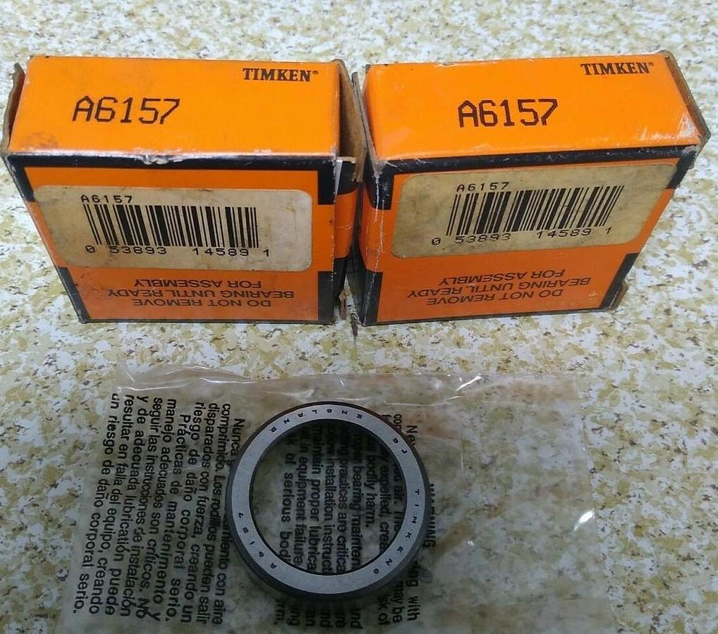 Used Timken,A6157,Roller Bearing Cup Lot of 2 NOS