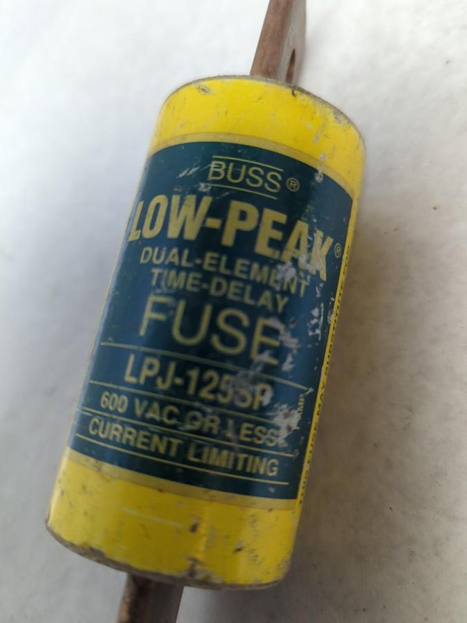Used COOPER BUSSMANN,LPJ-125SP,LOW-PEAK 125 AMP FUSE PRE-OWNED