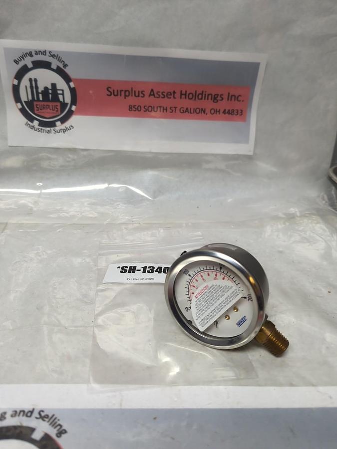 WIKA,0-200,GAUGE 2-1/2 IN FACE 1/4 IN NPT BOTTOM CONNECTION NOS