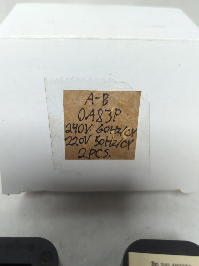 Used ALLEN-BRADLEY,0A83P,COIL 240V 60HZ/CY 220V  50HZ/CY LOT OF 2 PRE-OWNED