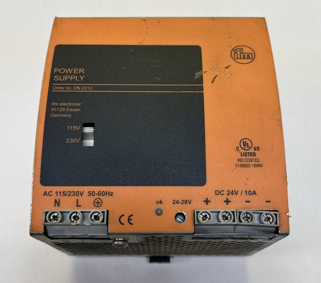Used IFM EFECTOR,DN2013,POWER SUPPLY 24VDC 10AMP