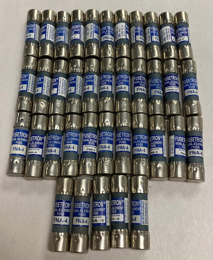 Cooper Bussmann,FNA-4,Fusetron Fuse Lot Of 38