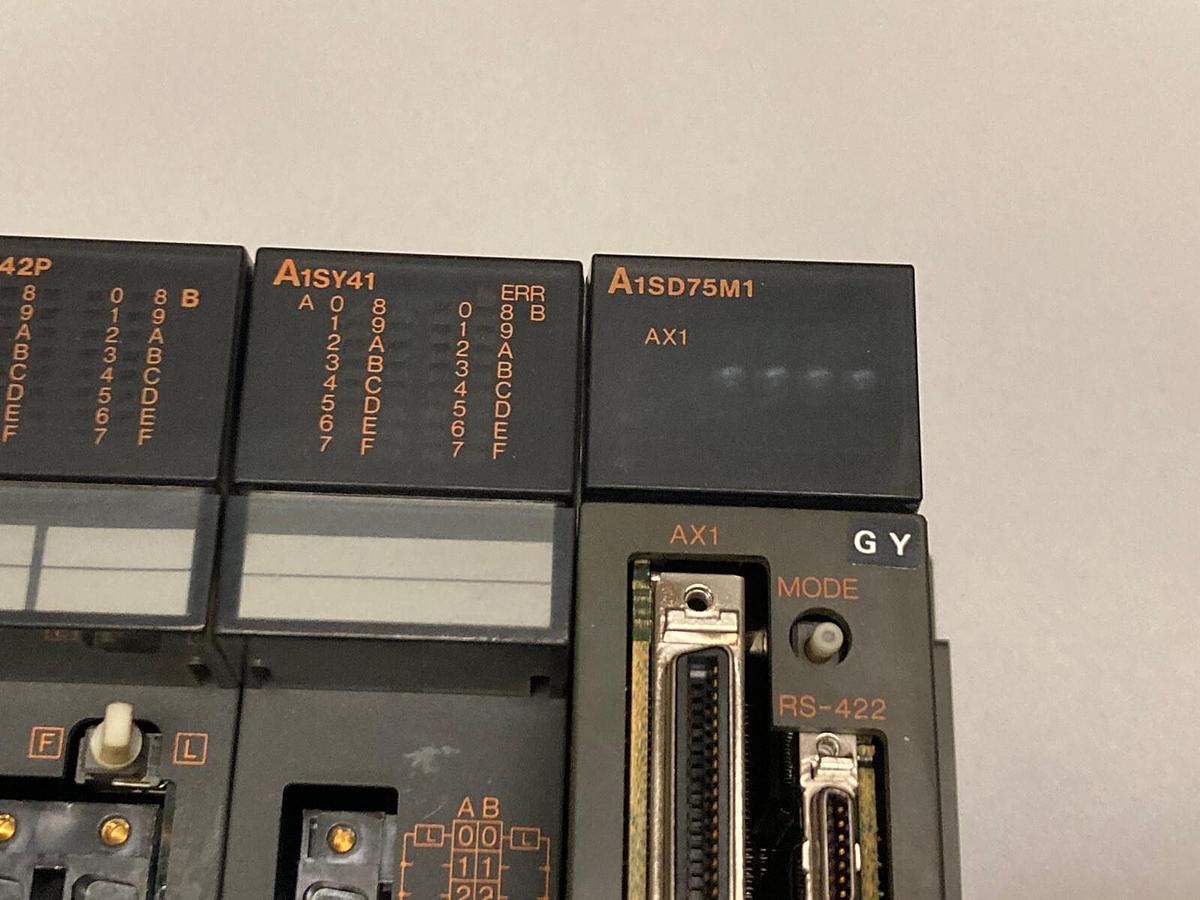 Used Mitsubishi,A1SJHCPU A1SX42 A1SX41 A1SY42P A1SY41 A1SD75M1,PLC Rack