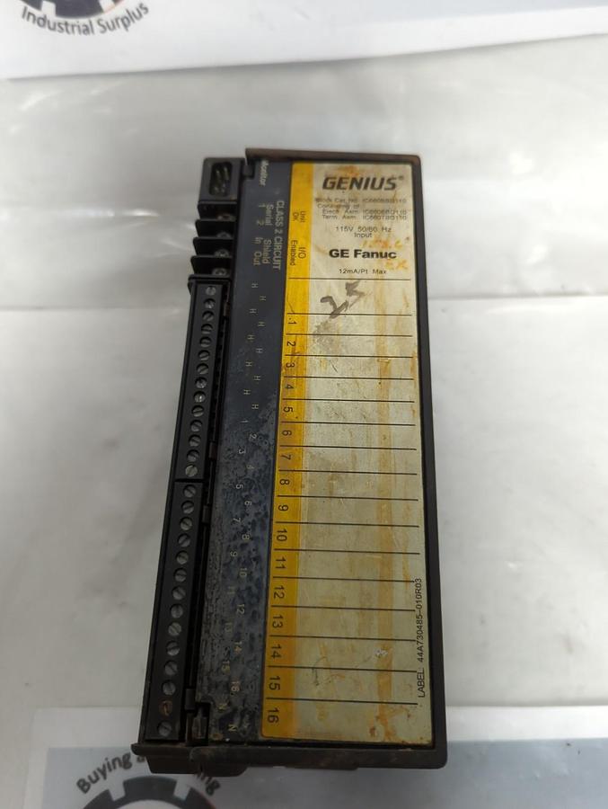 Used GE FANUC,IC660BBD110,GENIUS BLOCK I/O INPUT MODULE USED