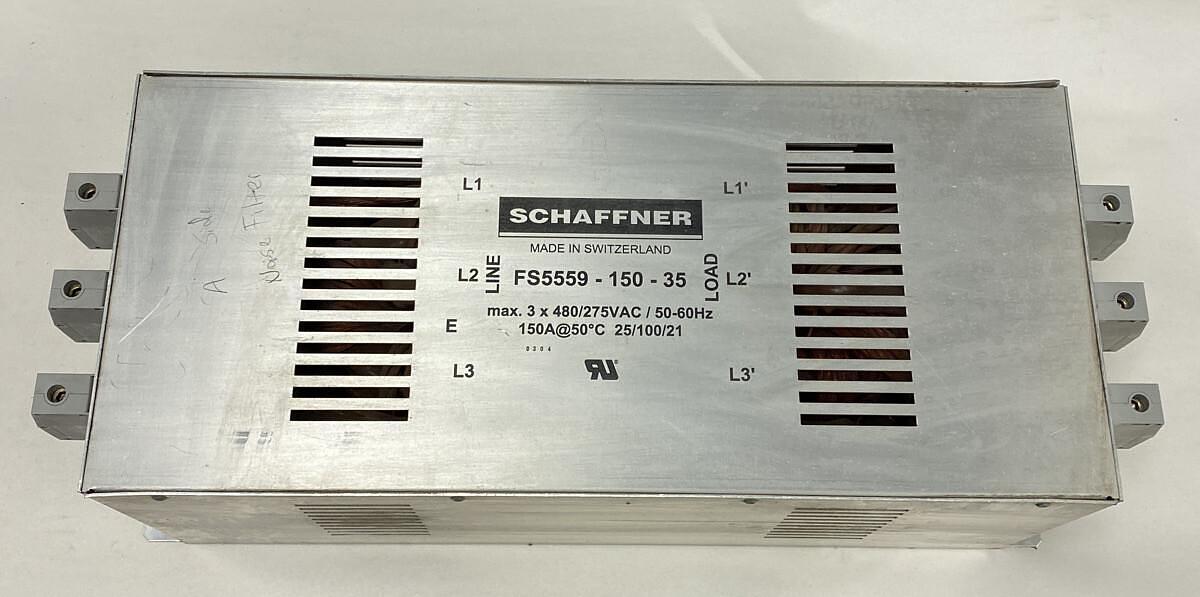 Used Schaffner,FS5559-150-35,Line Filter 480/275VAC / 50-60Hz