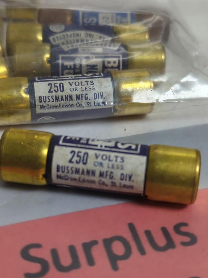 Used COOPER BUSSMANN,NON-2,ONE-TIME FUSE 2 AMP LOT OF 15 PRE-OWNED