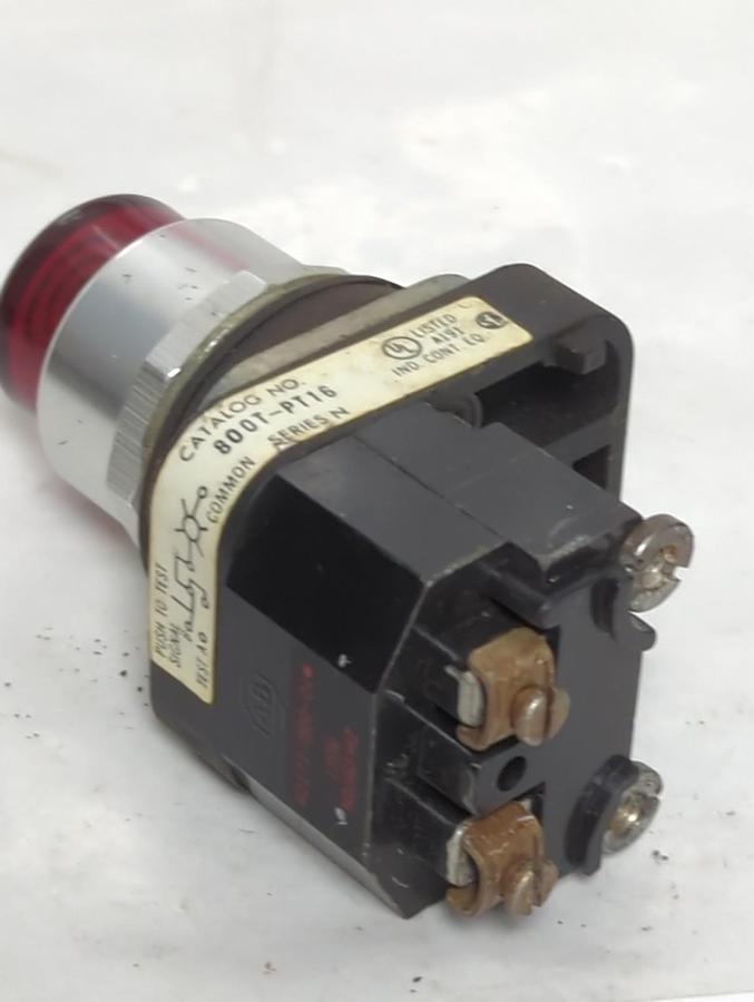 Used ALLEN BRADLEY,800T-PT16,SERIES N PUSH BUTTON RED PRE-OWNED