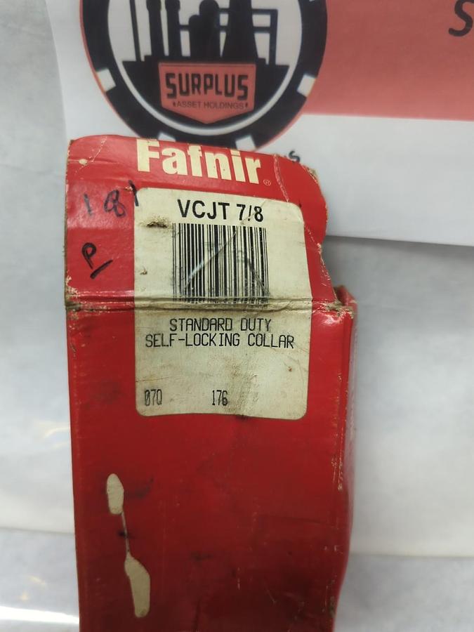 FAFNIR,VCJT 7/8,FLANGED BEARING 7/8 INCH BORE MISSING COLLAR NOS