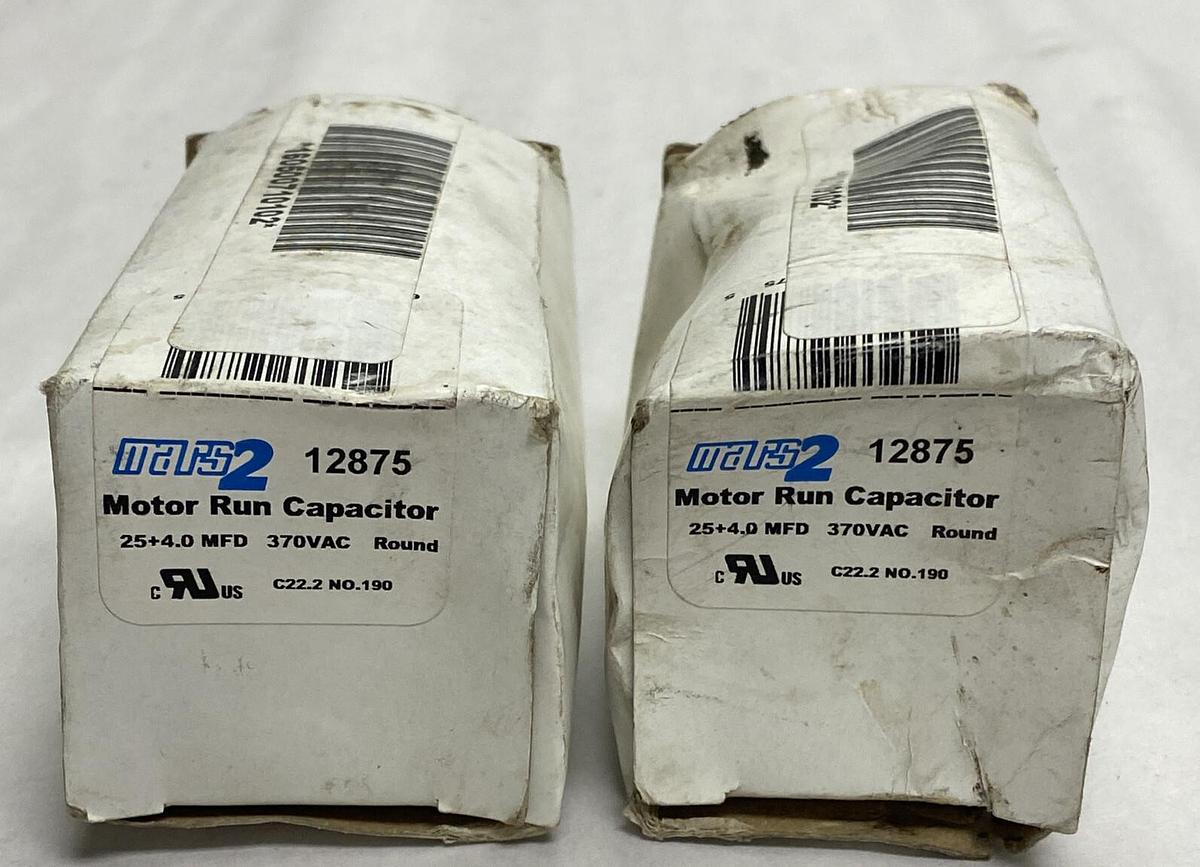 MARS2,12875,Motor Run Capacitor 370VAC Lot OF 2 NOS