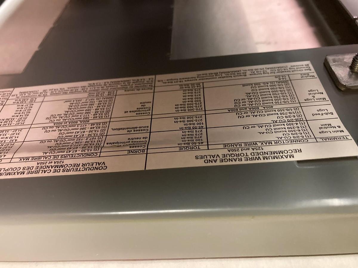 Square D,NF430L2,Panelboard Interior 250A Ser E1