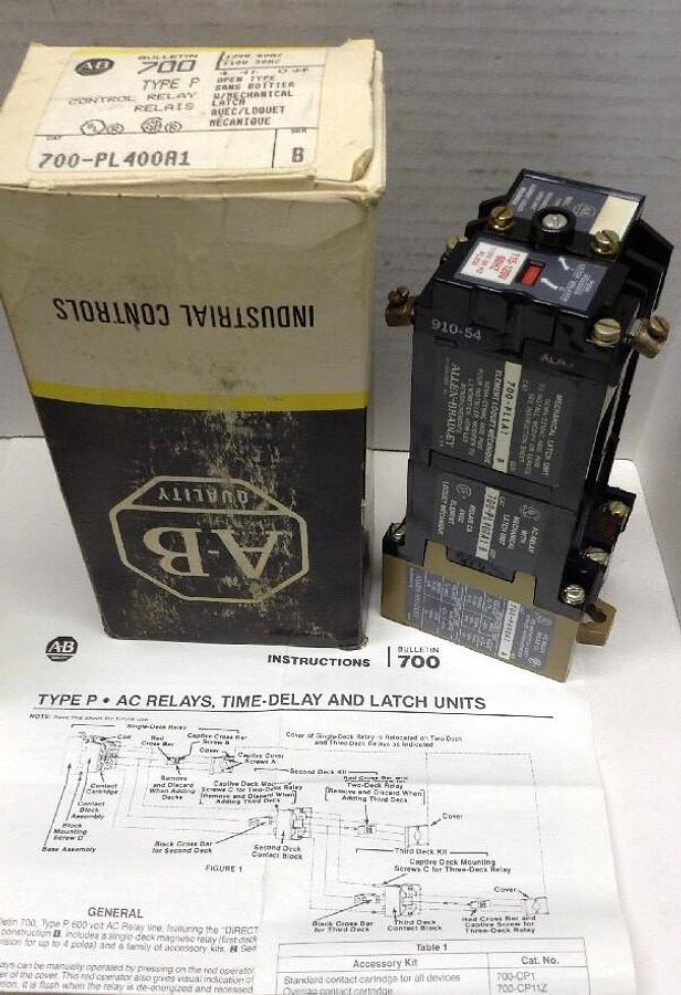 Used Allen Bradley,700-PL400A1,Control Relay New