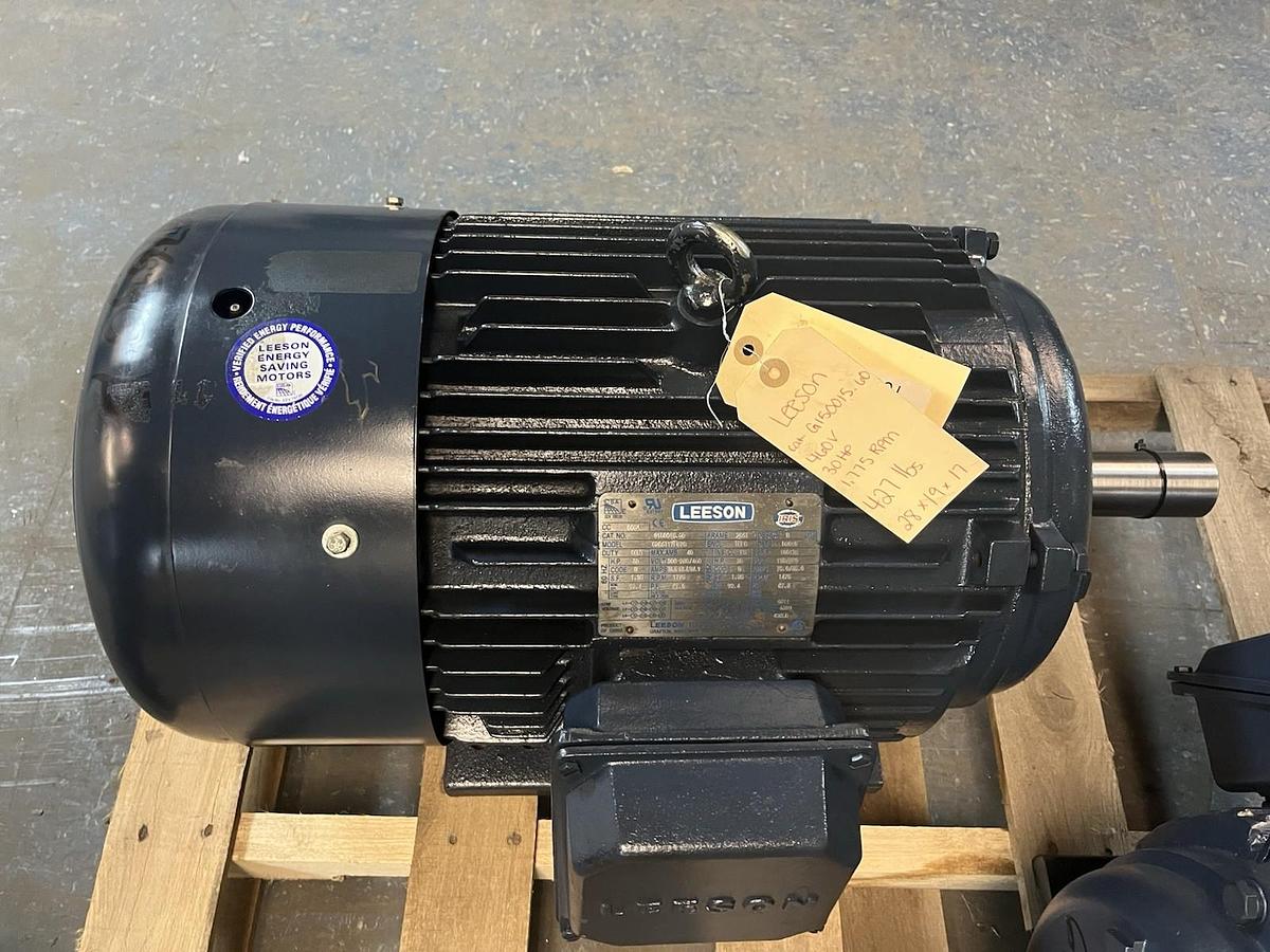Used LEESON,G150015.60,INVERTER MOTOR 30HP 1775RPM 3PH 286T
