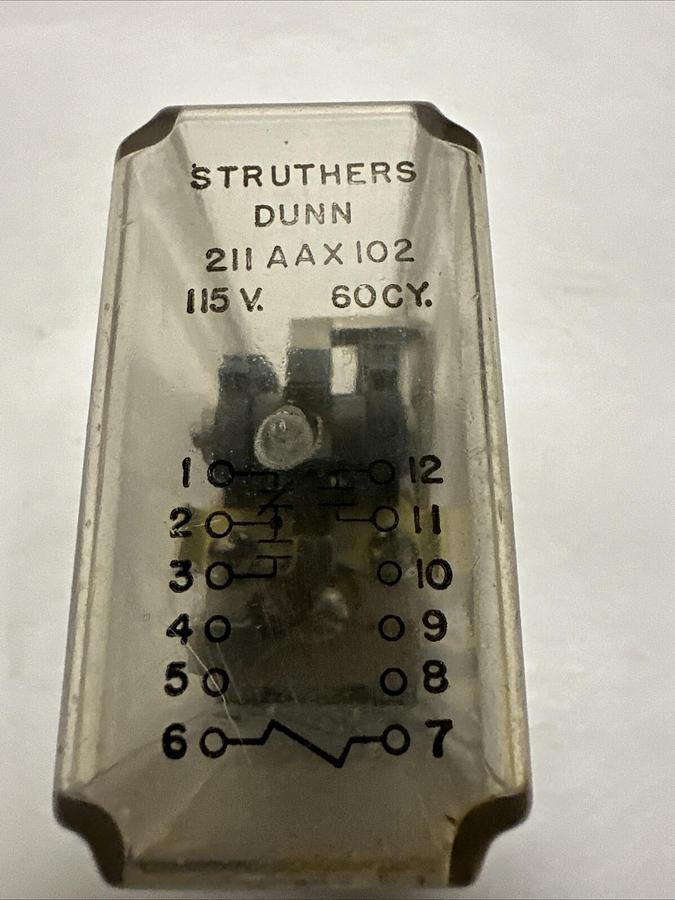 Used Struthers Dunn,211AAX102,Heavy Duty Relay 115V 60CY (G056)