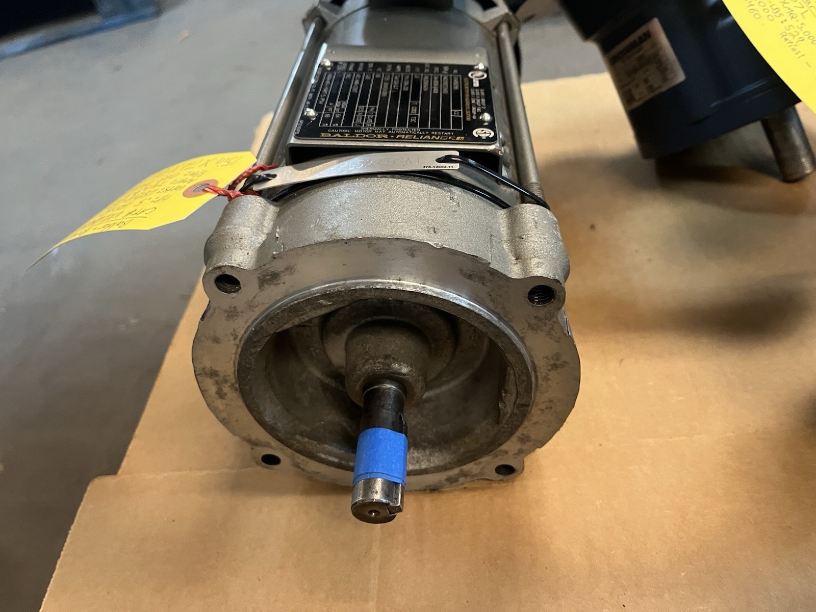 Used BALDOR,VXL050542A,HAZARDOUS MOTOR 1/2HP 1PH 56C 1725RPM 115/208-230V