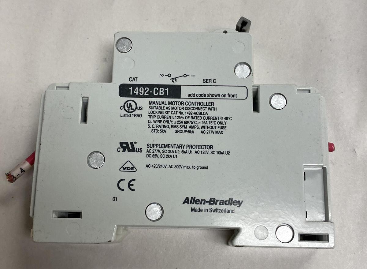 Used Allen-Bradley,1492-CB1,Circuit Breaker 2 AMP Lot Of 7