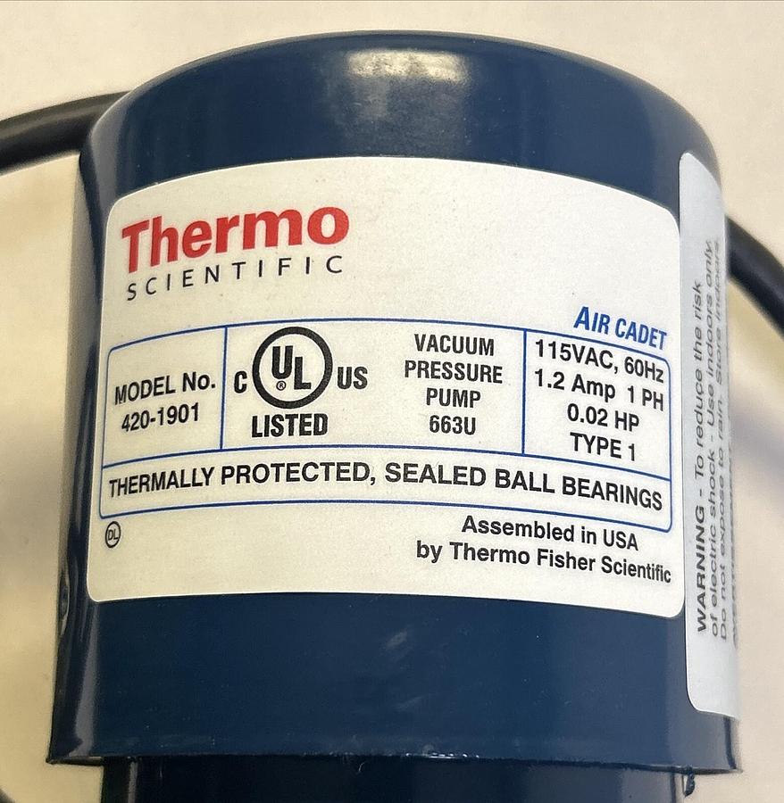 THERMO SCIENTIFIC,420-1901,VACUUM PRESSURE PUMP 115V 1.2A 0.02HP NOS