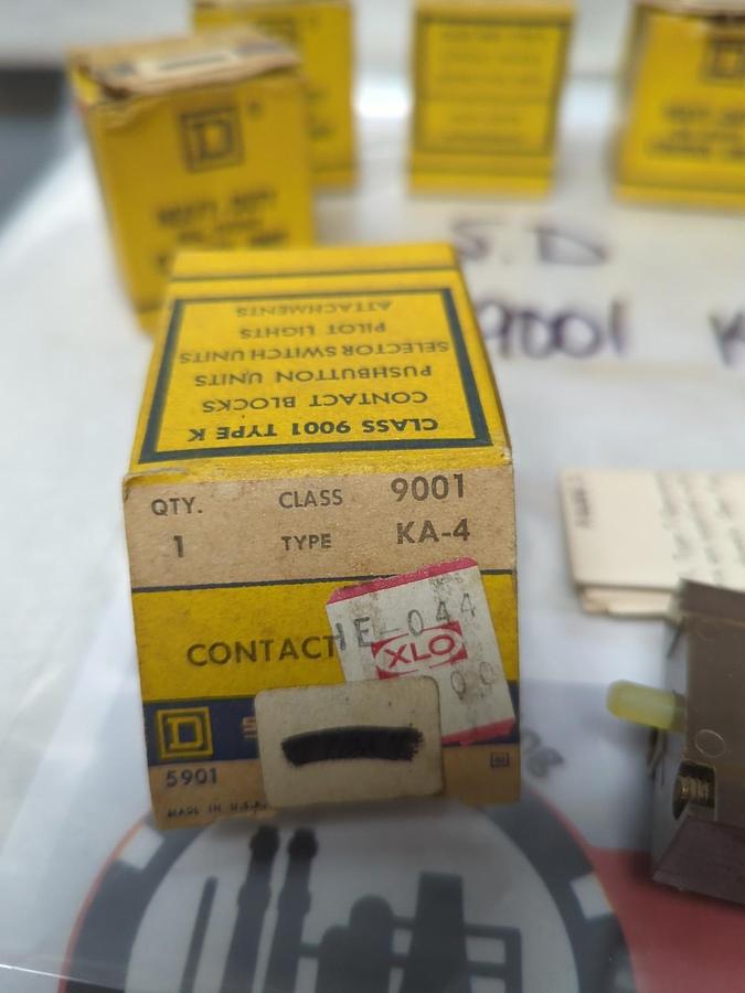 SQUARE D,9001 KA-4,CONTACT BLOCK SERIES B LOT OF 9 NOS
