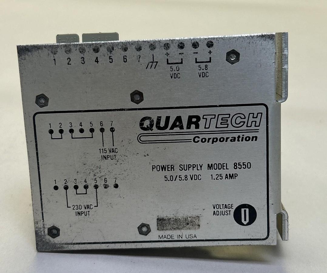 Used QUARTECH,8550,POWER SUPPLY 5.0/5.8VDC 1.25A