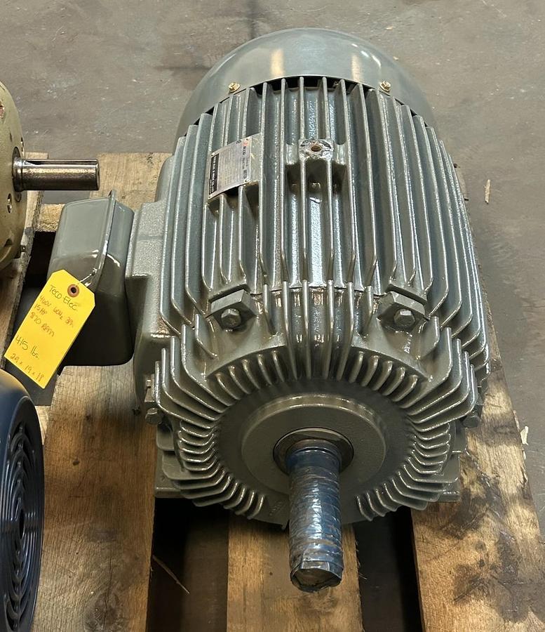 Used TECO,286T,INDUCTION MOTOR 15HP 230/460V 870RPM 3PH 286T FRAME