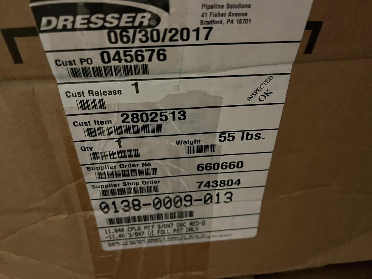 Used Dresser,0138-0009-013,Pipe Coupling 10 inch