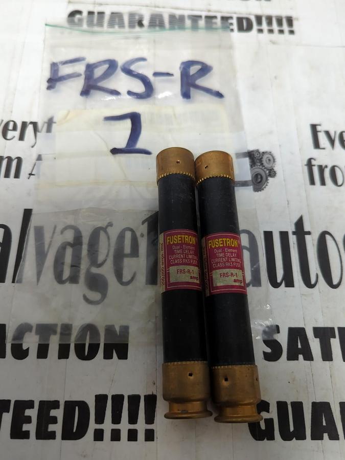COOPER BUSSMANN,FRS-R-1,FUSETRON 1 AMP FUSES LOT OF 2 NOS