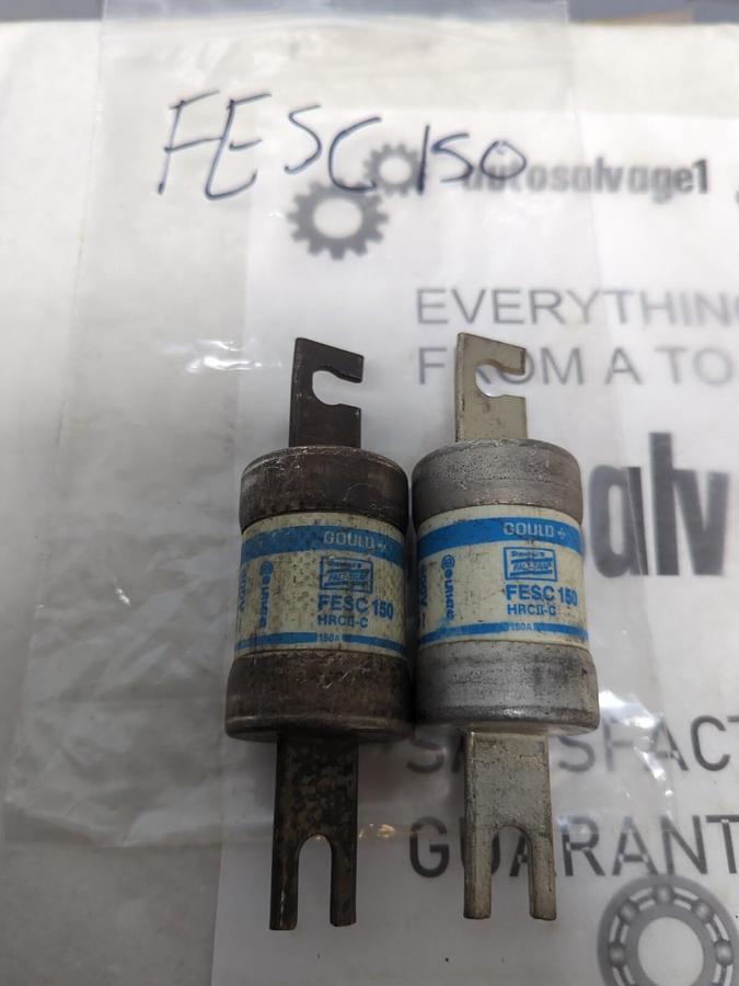 GOULD SHAWMUT,FESC-150,FALT-TRAP 150 AMP FUSE LOT OF 2 NOS
