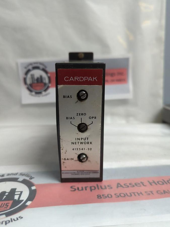 Used RELIANCE ELECTRIC,412541-32,CARDPAK INPUT NETWORK PRE-OWNED