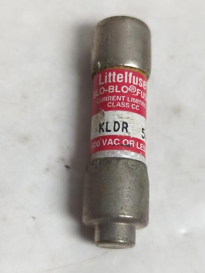 Used LITTELFUSE,KLDR5,SLO-BLO 5 AMP FUSE LOT OF 26 PRE-OWNED