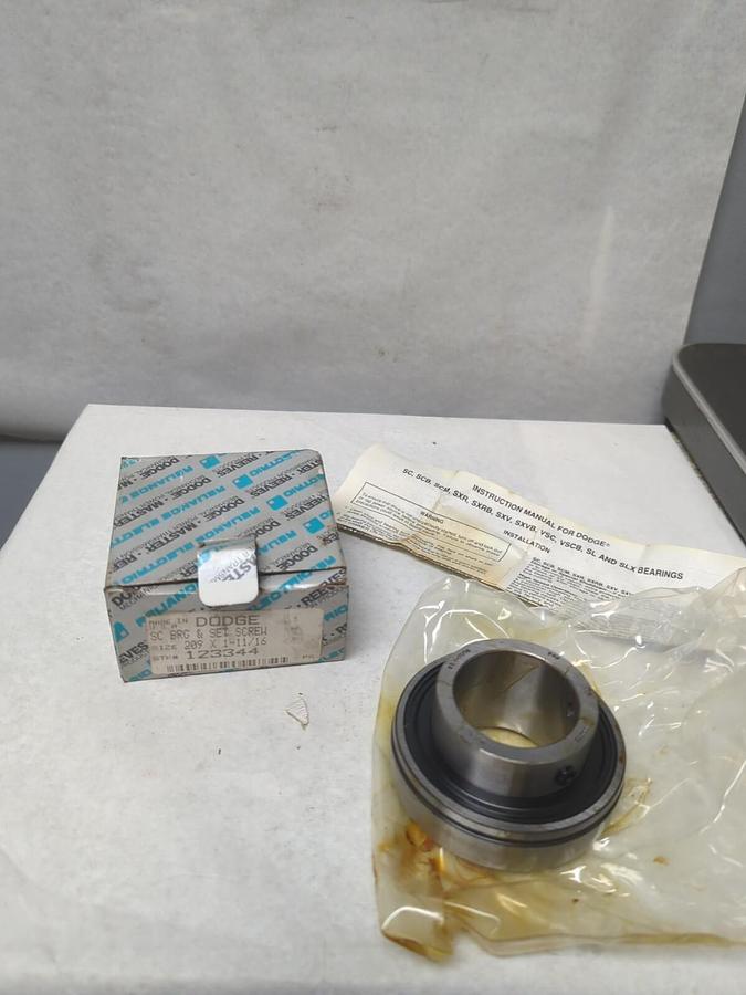 DODGE,123344,SC BEARING & SET SCREW SIZE 209X1-11/16 NOS