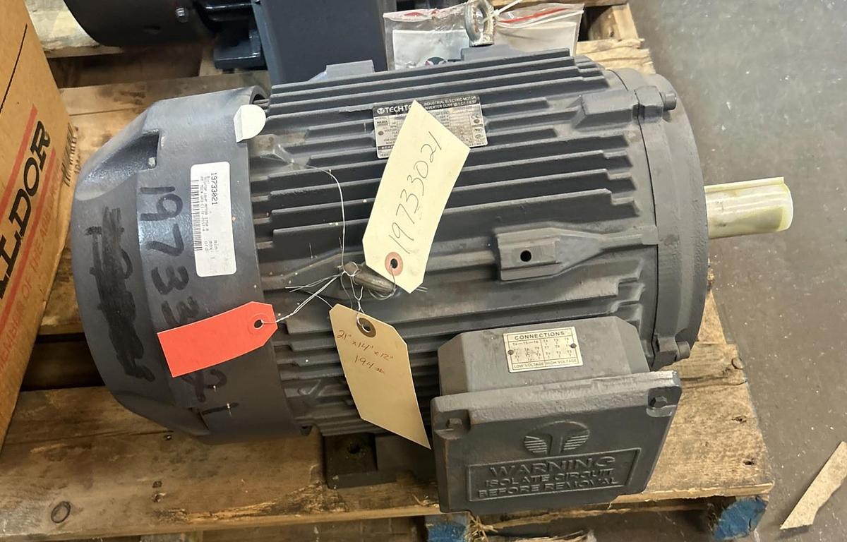 Used TECHTOP,GR3-CI-TF-215,ELECTRIC MOTOR 10HP 1750RPM 230/460V 215T FRAME