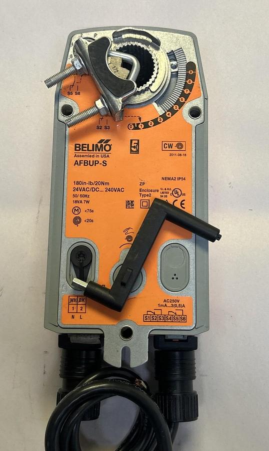 Used BELIMO,AFBUP-S,DAMPER MOTOR ACTUATOR 180 IN-LB