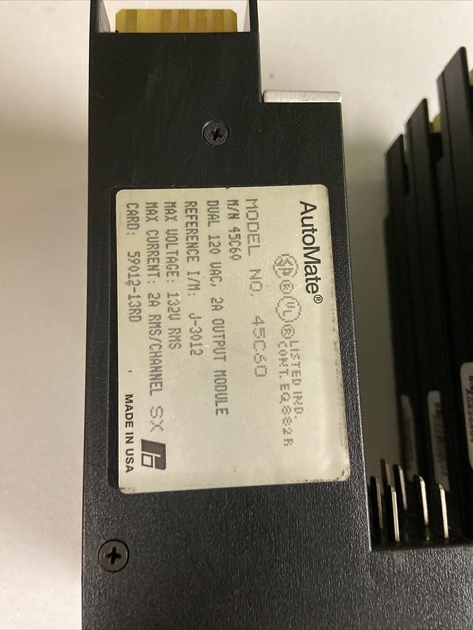 Used Reliance Electric AutoMate,45C60,Dual Output Module 120V 2A Lot of 8