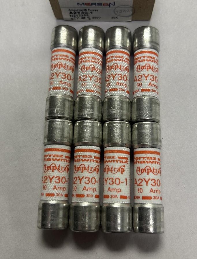 MERSEN FERRAZ SHAWMUT,A2Y30-1,FUSE 30A 250V LOT OF 8 NOS