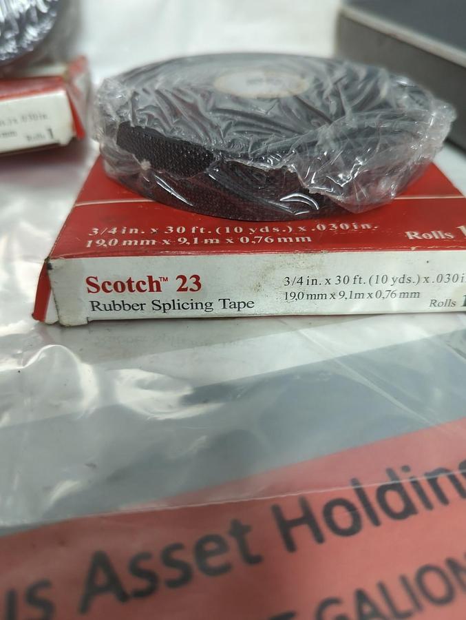 3M SCOTCH,23,RUBBER SPLICING TAPE ROLL 3/4 INCH X 30FT LOT OF 3 NOS