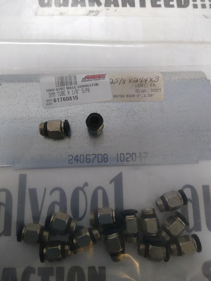 UNBRANDED,61760815,TUBE STRAIGHT MALE CONNECTOR 5MM OD 1/8IN LOT OF 14