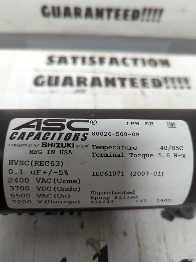 ASC CAPACITORS,80026-508-08,SNUBBER CAPACITOR MISSING BOX NOS