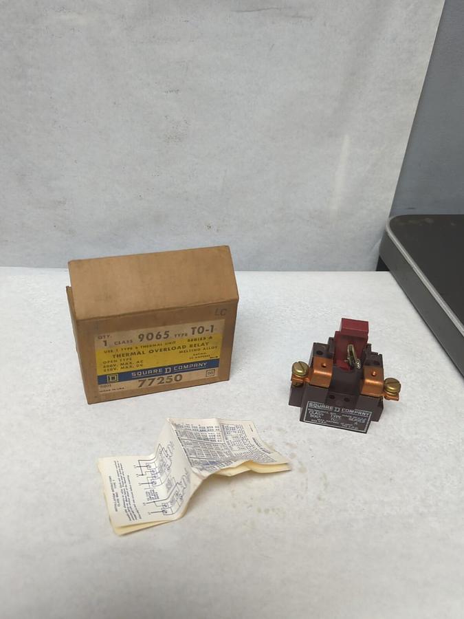 SQUARE D,77250,CLASS 9065 TYPE T0-1 THERMAL OVERLOAD RELAY NOS