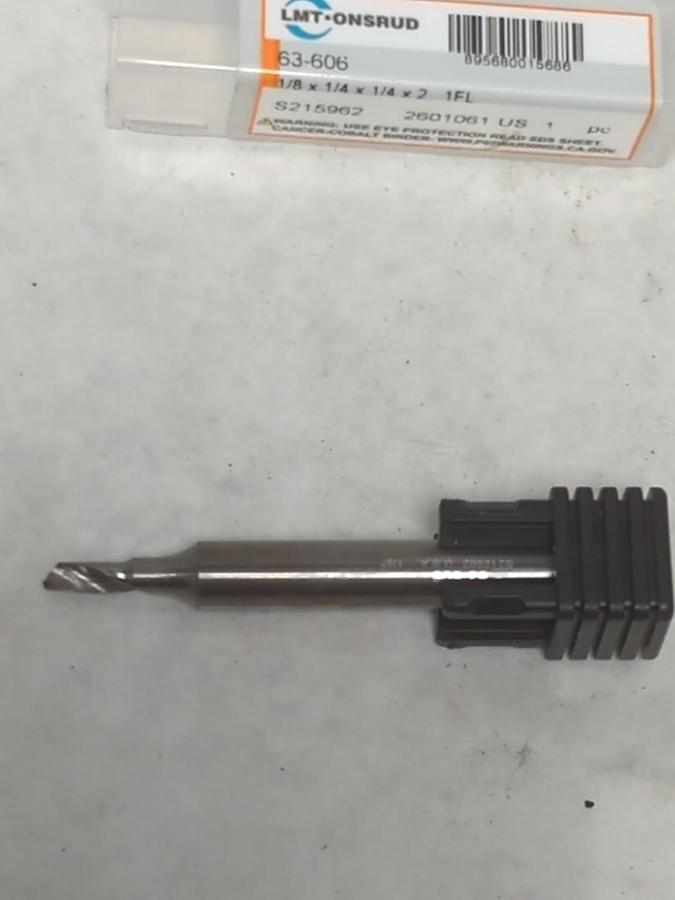 LMT-ONSRUD,63-606,O FLUTE ROUTER BIT 1/8X1/4X1/4X2 INCH NEW