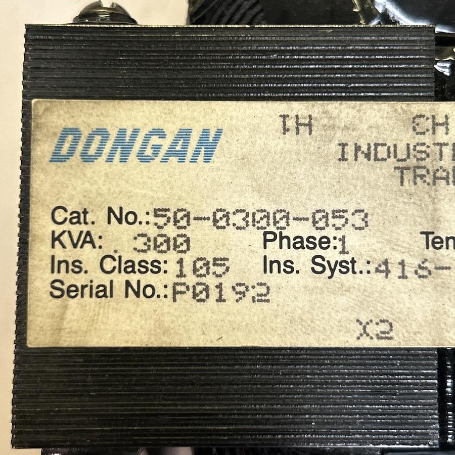 Used DONGAN,50-0300-053,INDUSTRIAL CONTROL TRANSFORMER 300KVA