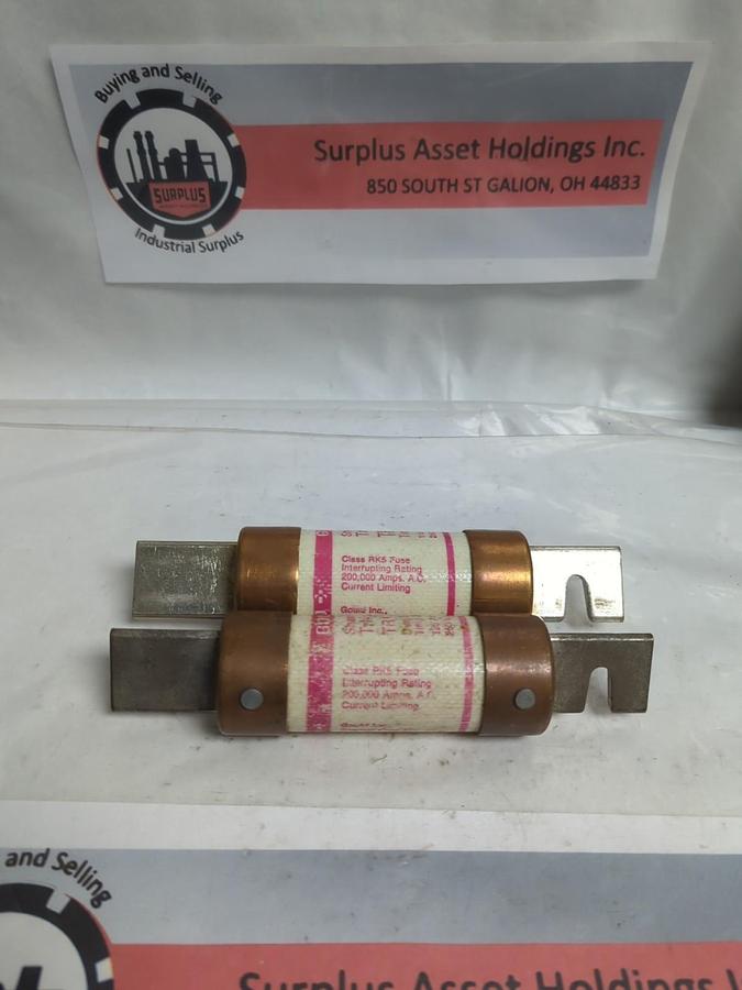 Used GOULD SHAWMUT,TRS125R,TRI-ONIC 125 AMP FUSE LOT OF 2 PRE-OWNED