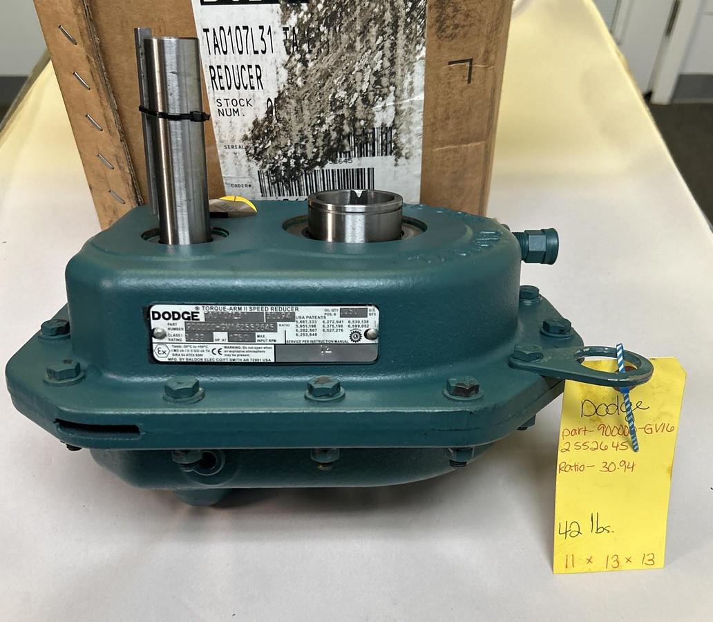 DODGE,TA0107L31,TAPER BUSHED REDUCER 900000-GV162552645 1750RPM 30.94 RATIO