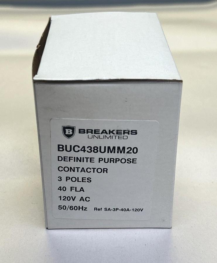 BREAKERS UNLIMITED,BUC438UMM20,DEFINITE PURPOSE CONTACTOR NOS