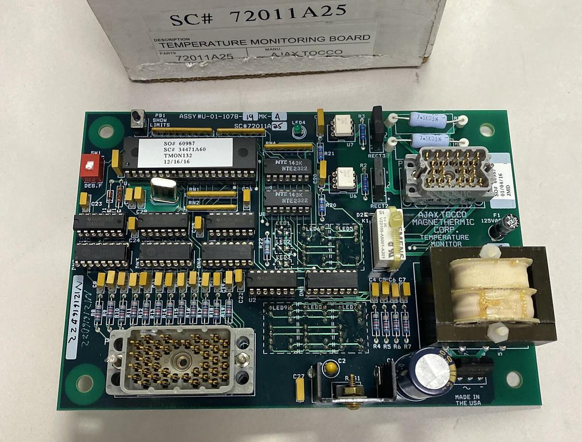 AJAX MAGNETHERMIC,72011A25,TEMPERATURE MONITORING BOARD NEW