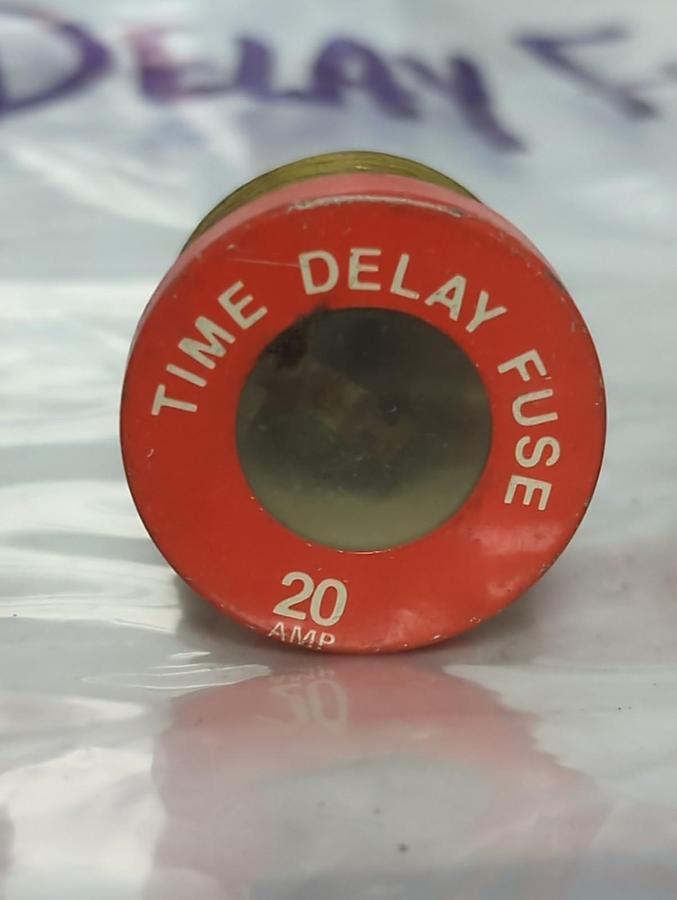 Used UNBRANDED,20 AMP,SCREW IN FUSE 20 AMP TIME DELAY LOT OF 3 PRE-OWNED