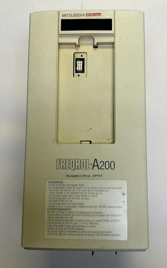 Used MITSUBISHI,FR-A240E-3.7K-UL,AC DRIVE 5 HP 3.7 KW