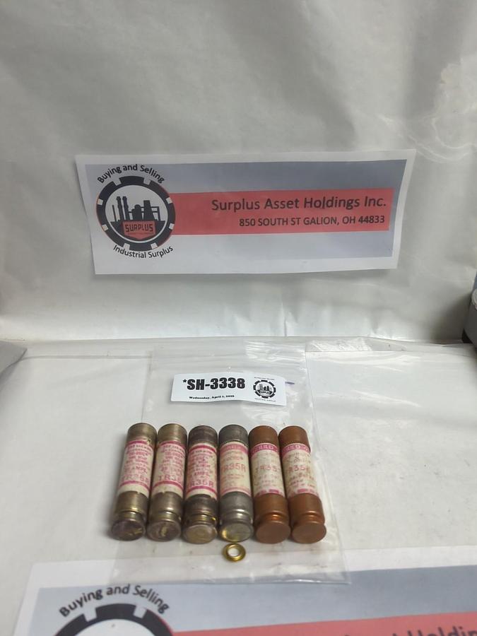 Used GOULD SHAWMUT,TR-35R,TRI-ONIC 35 AMP FUSE LOT OF 6 PRE-OWNED