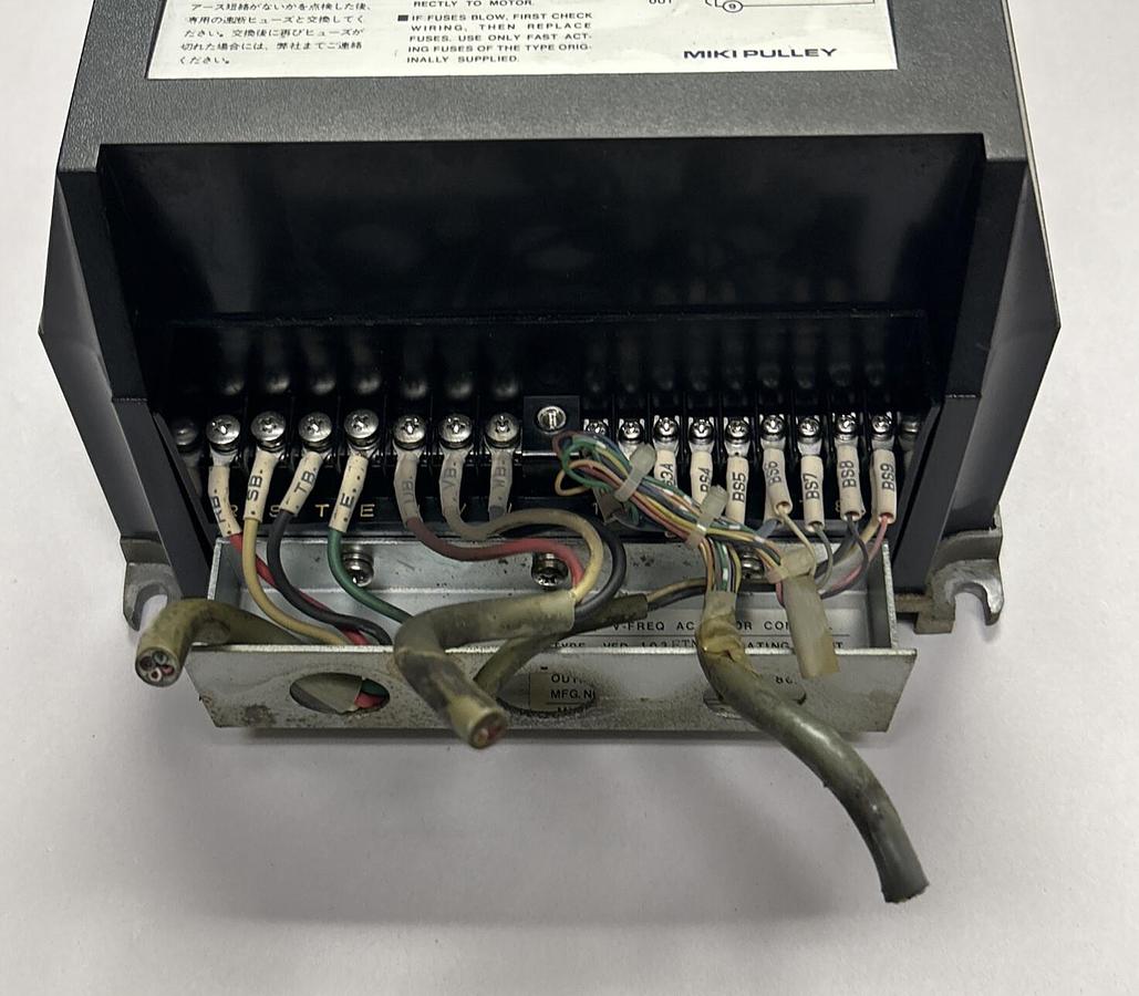 Used MIKI PULLEY,VFD103FTND01,AC MOTOR CONTROL