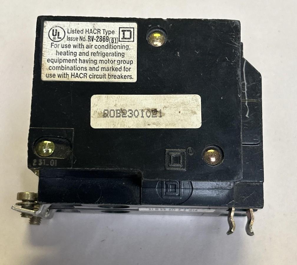 Used SQUARE D,Q0B2301021,CIRCUIT BREAKER 30A 120/240V 2POLE